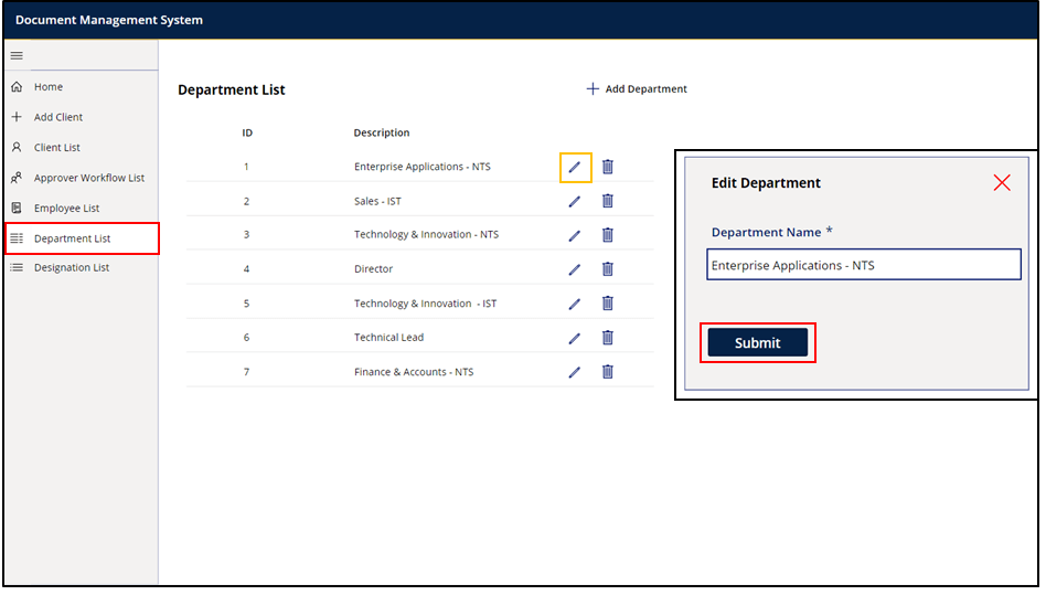 18. when edit option [Orange Box] is selected, a form will appear with pre-filled name