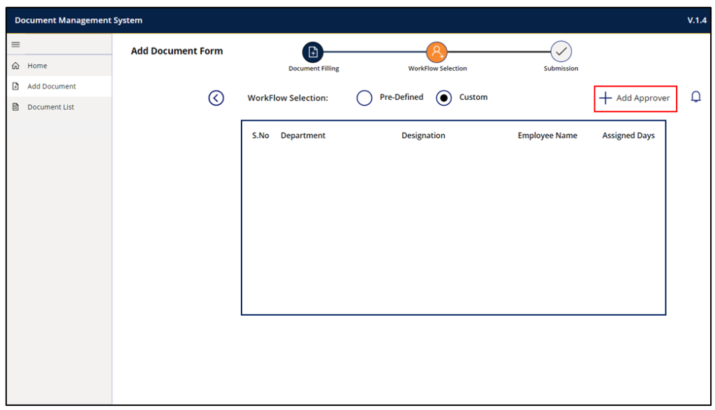 35. Add approver list will appear as shown below